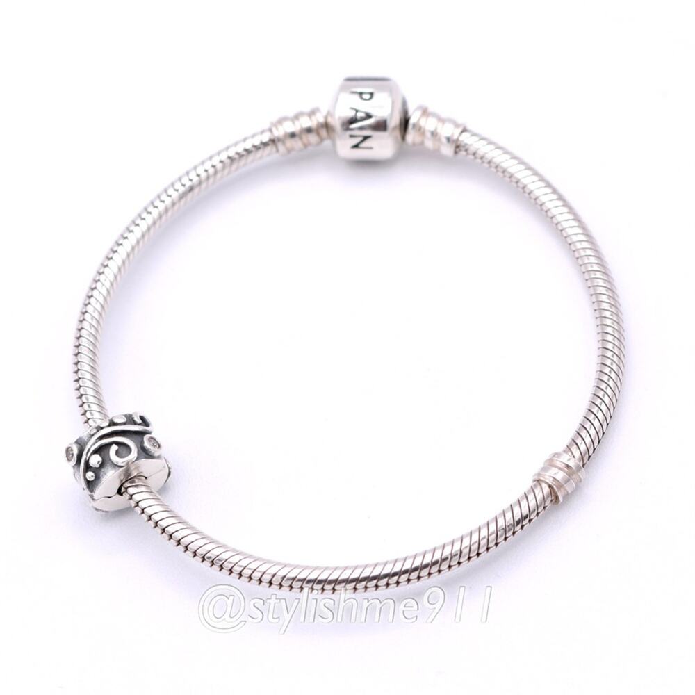 Authentic PANDORA Tendril Champagne CZ Clip - 790380CCZ - Picture 5 of 8